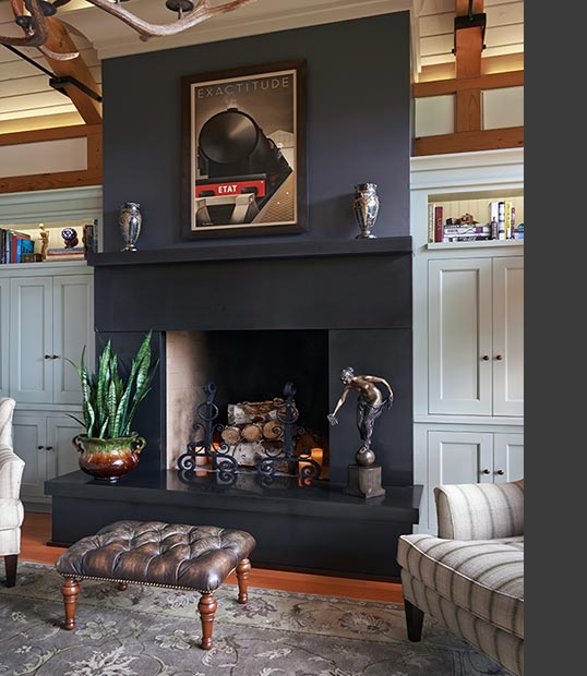 Mucci Truckess Architecture: Redmond Shaker Style - Basalt Fireplace